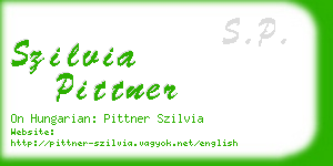 szilvia pittner business card
